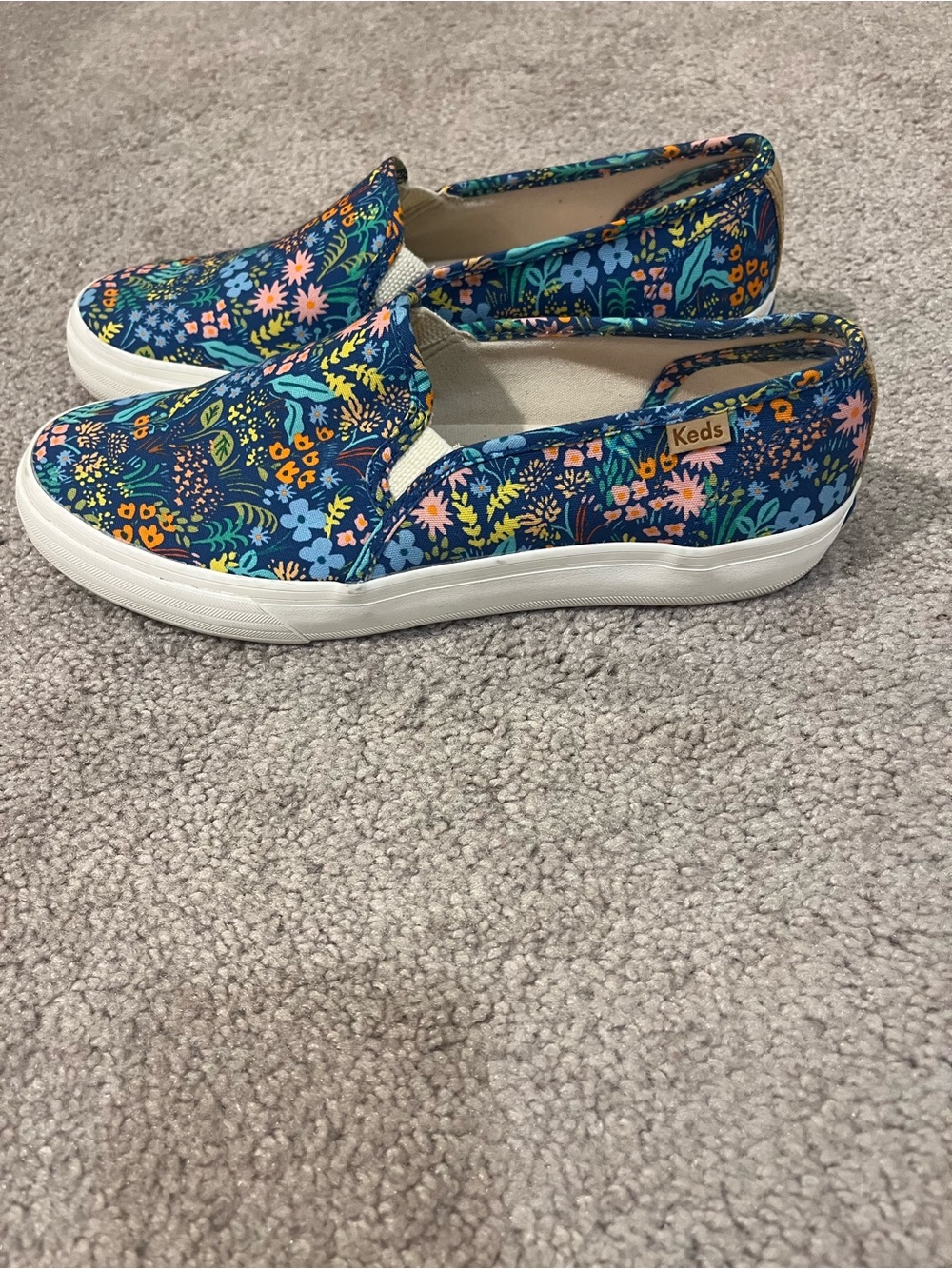 Keds x Rifle Paper Co Double Decker Floral Canvas Slip-on Shoes - Picture 4 of 11